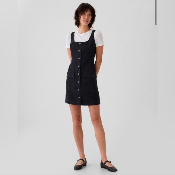 NWT GAP Utility Button Mini Dress - Picture 2 of 9